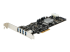Startech 4 Port USB 3.0 PCIe Card w/ 4 Dedicated Channels - Venstre vinkel
