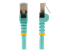 StarTech.com 1m CAT6A Ethernet Cable, 10 Gigabit Shielded Snagless RJ45 100W PoE Patch Cord, CAT 6A 10GbE STP Network Cable w/Strain Relief, Aqua, Fluke Tested/UL Certified Wiring/TIA - Flere vinkler