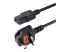 StarTech.com 10ft (3m) UK Computer Power Cable, 18AWG, BS 1363 to C13 Power Cord, 10A 250V, Black Replacement AC Power Cord, TV/Monitor Power Cable, BS 1363 to IEC 60320 C13 Kettle Lead - Høyre vinkel
