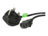 StarTech.com 3ft (1m) UK Computer Power Cable, BS 1363 to C13 Power Cord, 18AWG, 10A 250V, Black Replacement AC Power Cord, Monitor Power Cable, BS 1363 to IEC 60320 C13 Kettle Lead - Høyre vinkel