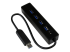 Startech 4-Port USB 3.0 Hub with Built-in Cable - Høyre vinkel