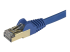 StarTech.com 1m CAT6A Ethernet Cable, 10 Gigabit Shielded Snagless RJ45 100W PoE Patch Cord, CAT 6A 10GbE STP Network Cable w/Strain Relief, Blue, Fluke Tested/UL Certified Wiring/TIA - Nærbilde
