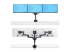 Startech Triple Monitor Desk Mount For Up To Three 27in Screens, VESA 75x75/100x100, Tool-Less Arm Adjustments, C-Clamp/Grommet Mount, Spring-Assisted Arms - Flere vinkler