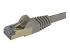 StarTech.com 1m CAT6A Ethernet Cable, 10 Gigabit Shielded Snagless RJ45 100W PoE Patch Cord, CAT 6A 10GbE STP Network Cable w/Strain Relief, Grey, Fluke Tested/UL Certified Wiring/TIA - Nærbilde