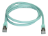 StarTech.com 1m CAT6A Ethernet Cable, 10 Gigabit Shielded Snagless RJ45 100W PoE Patch Cord, CAT 6A 10GbE STP Network Cable w/Strain Relief, Aqua, Fluke Tested/UL Certified Wiring/TIA - Fremsiden